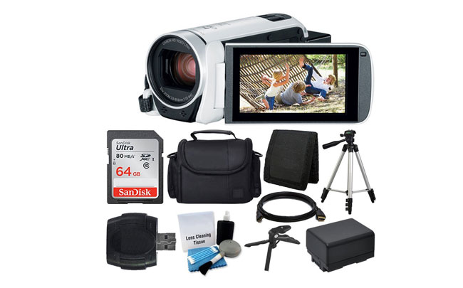 Canon Vixia HF R800 camcorder white Vlogging Camera