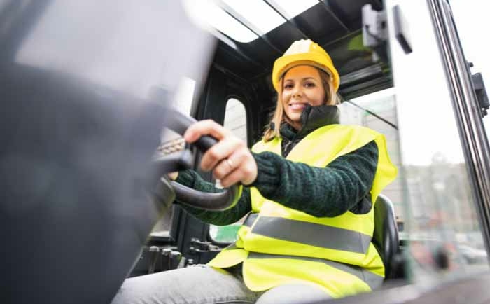 How does a post driver for skid steer work